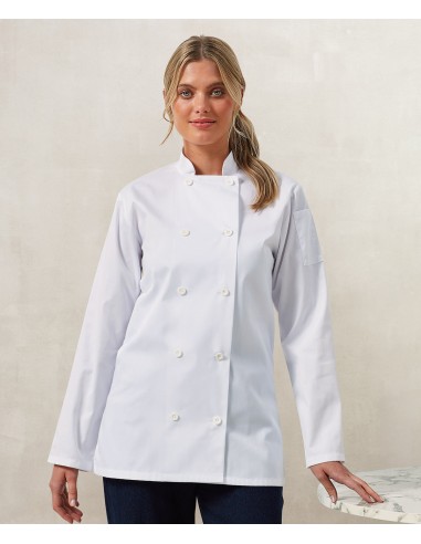 P-PR671-Veste de cuisinier à manches longues Femme